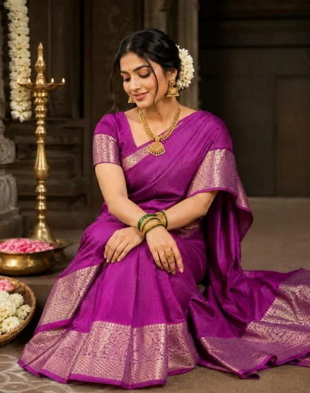 Ambrapali By Aab Mercerised Silk Occasion Wear Saree